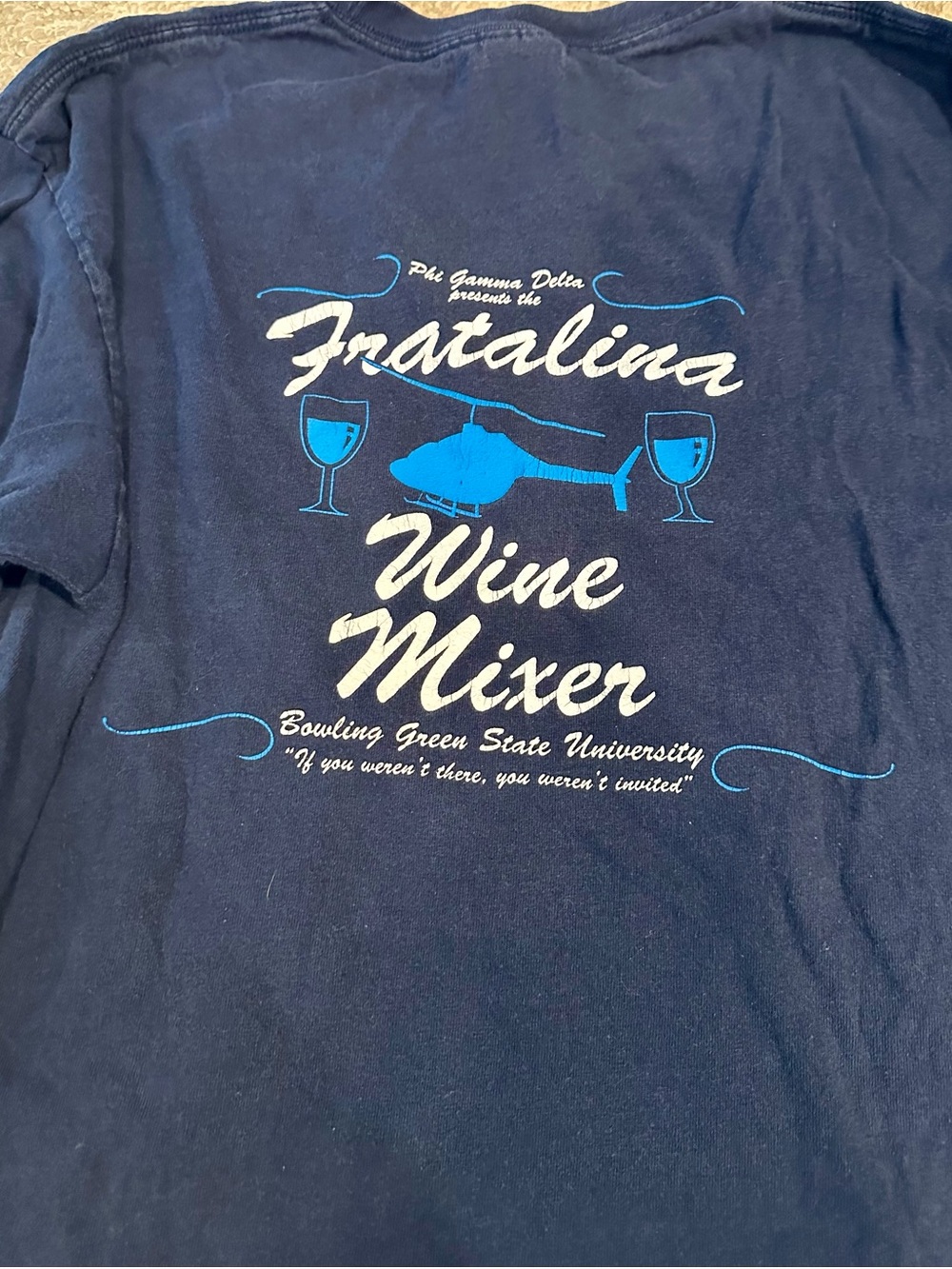 Fraternity phi gamma delta fratalina wine mixer long sleeve t-shirt